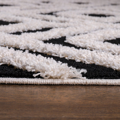 Sanat Hochflor-Teppich Luxus 3507-Black
