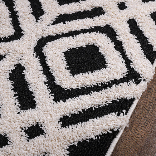 Sanat Hochflor-Teppich Luxus 3507-Black