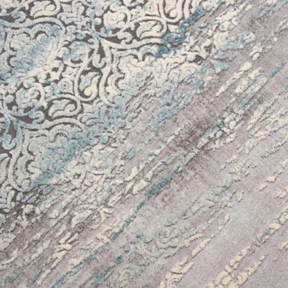 Merinos Teppich Thema Serie 23007 953 grau türkis