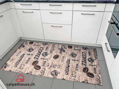 Waschbarer Küchenläufer 113 Coffee Beige