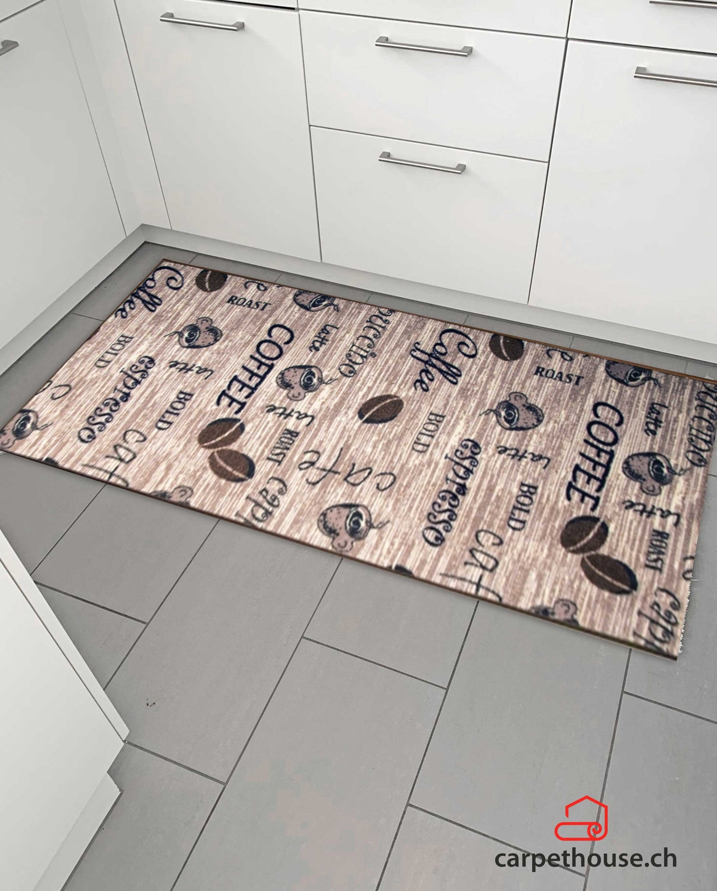 Waschbarer Küchenläufer 113 Coffee Beige