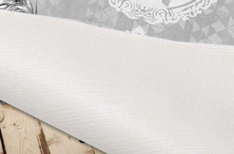 Waschbarer Teppich Sunshine 1055 grau mit Fransen