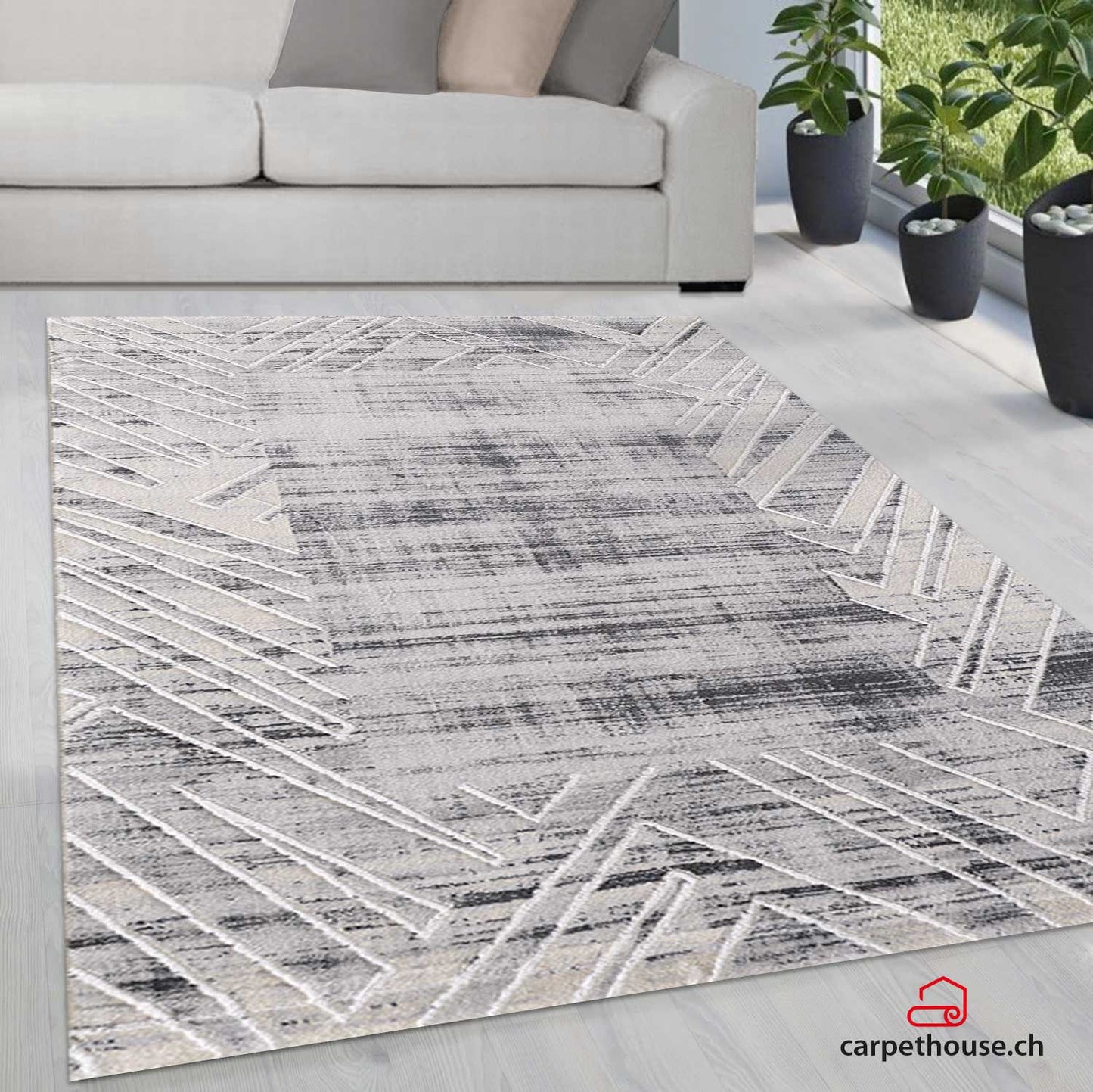 Sanat Harmony | Light Grey | Kurzflorteppich