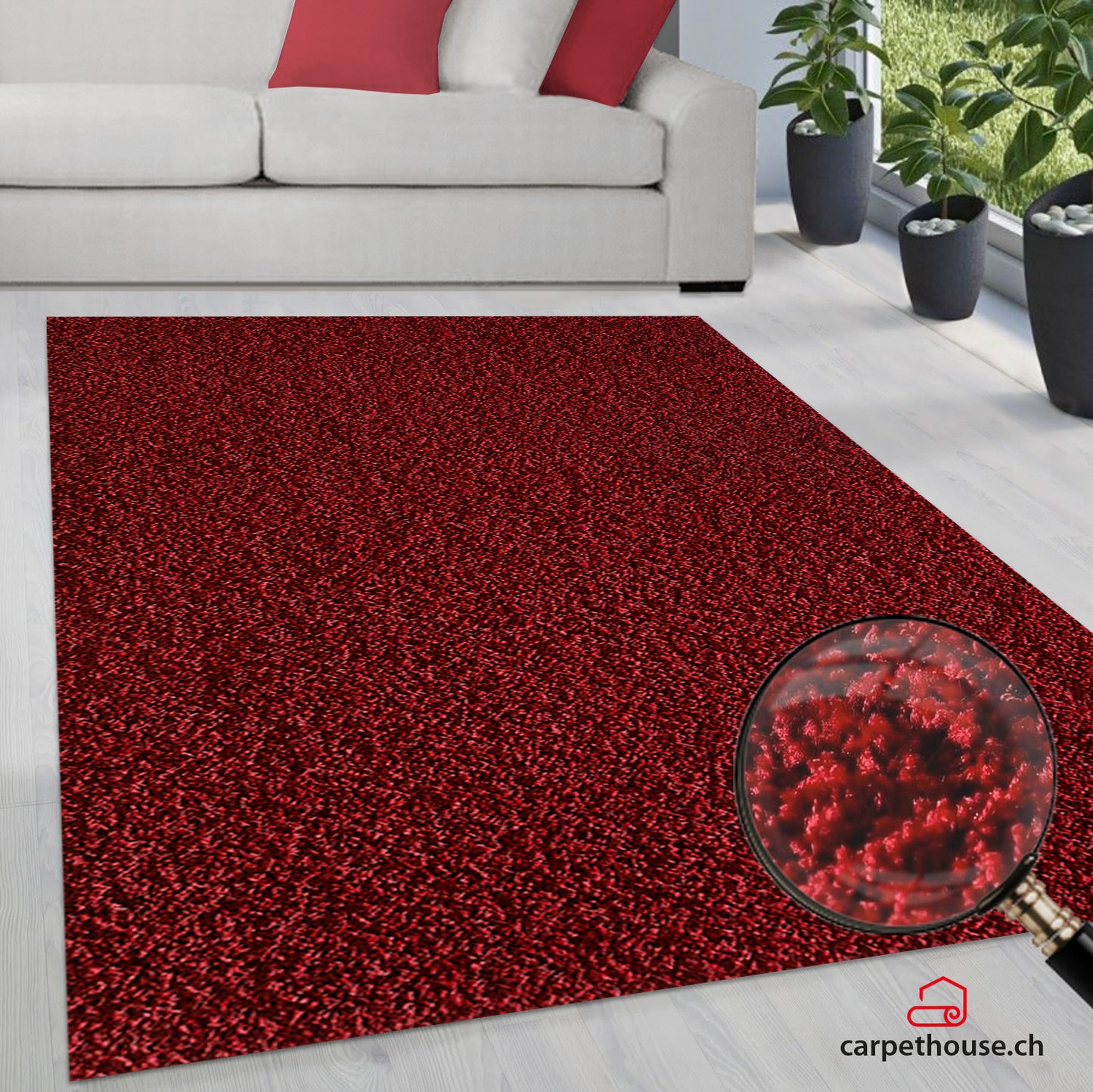 Teppich Loca in Rot