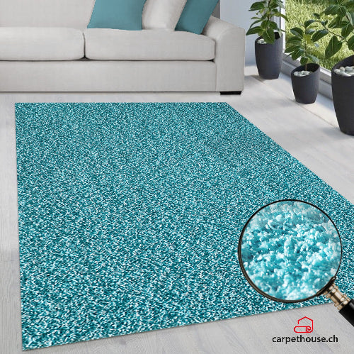 Teppich Loca in Aquablau