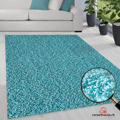 Teppich Loca in Aquablau