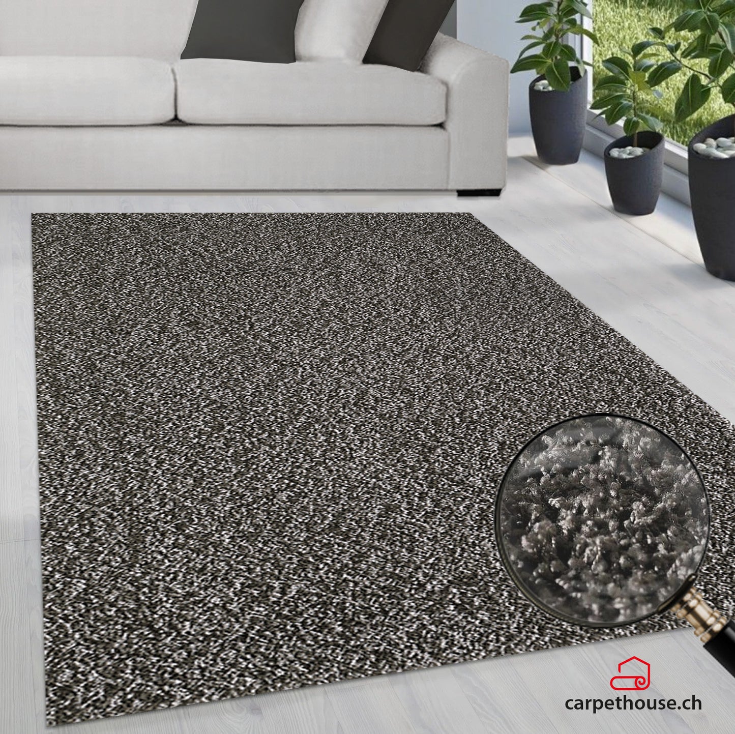 Teppich Loca 1300 Dunkel Grau