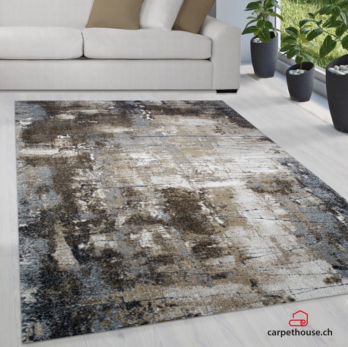 Teppich Ibiza 601 99-Earth Grau-Beige