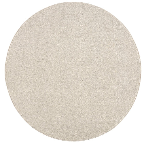 Kurzflor Teppich Uni 9508 Cream – Rund