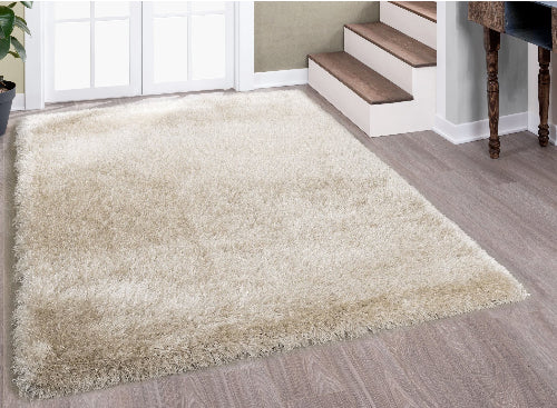 Weicher Moderner Glanz Hochflorteppich Teppich, 411 Lurex 65-Sand