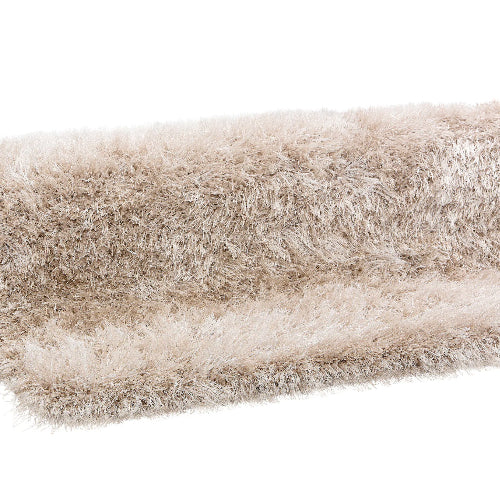 Weicher Moderner Glanz Hochflorteppich Teppich, 411 Lurex 65-Sand
