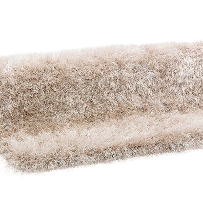 Weicher Moderner Glanz Hochflorteppich Teppich, 411 Lurex 65-Sand