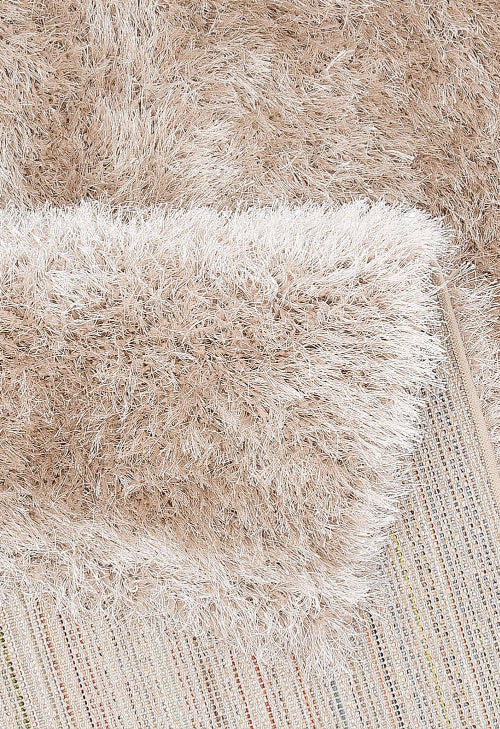 Weicher Moderner Glanz Hochflorteppich Teppich, 411 Lurex 65-Sand