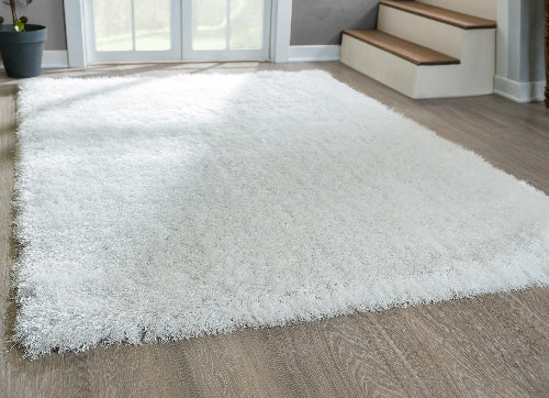 Weicher Moderner Glanz Hochflorteppich Teppich, 411 Lurex 60-weiss