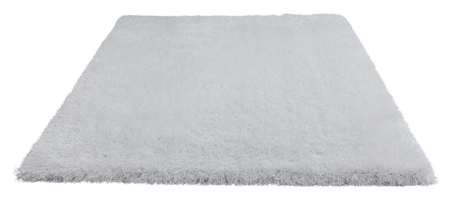 Weicher Moderner Glanz Hochflorteppich Teppich, 411 Lurex 60-weiss