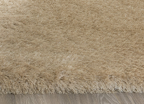 Weicher Moderner Glanz Hochflorteppich Teppich, 411 Lurex 65-Sand