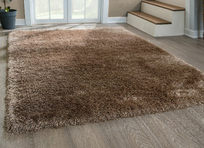 Weicher Moderner Glanz Hochflorteppich Teppich, 411 Lurex 70-Beige