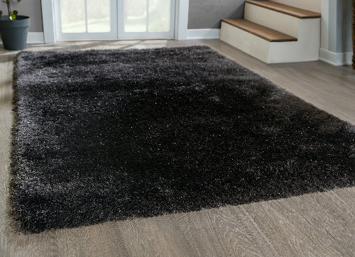 Weicher Moderner Glanz Hochflorteppich Teppich, 411 Lurex 900-Anthracite