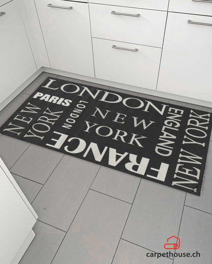 Indoor & Outdoor Kurzflorteppich Black – Maestro