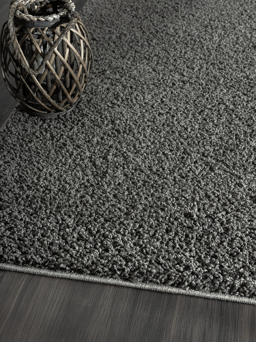 Teppich Soli Shaggy - Waschbares Hochflor Teppich, 8010 96-Anthracite