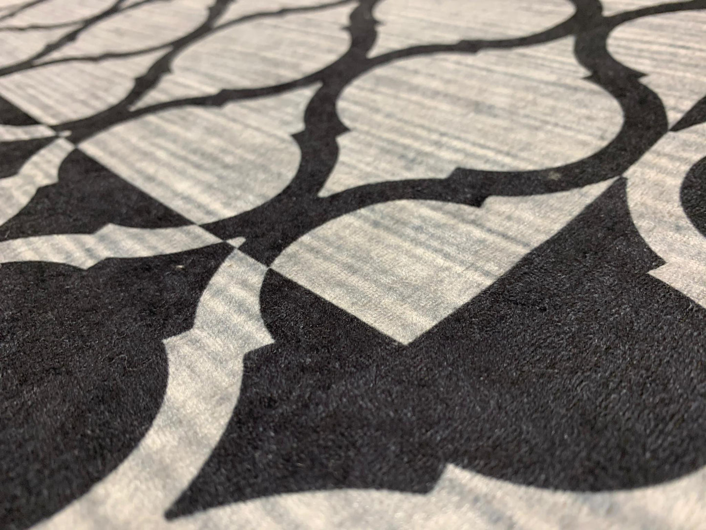 Waschbarer Teppich Sunshine 1123 Grey mit Fransen