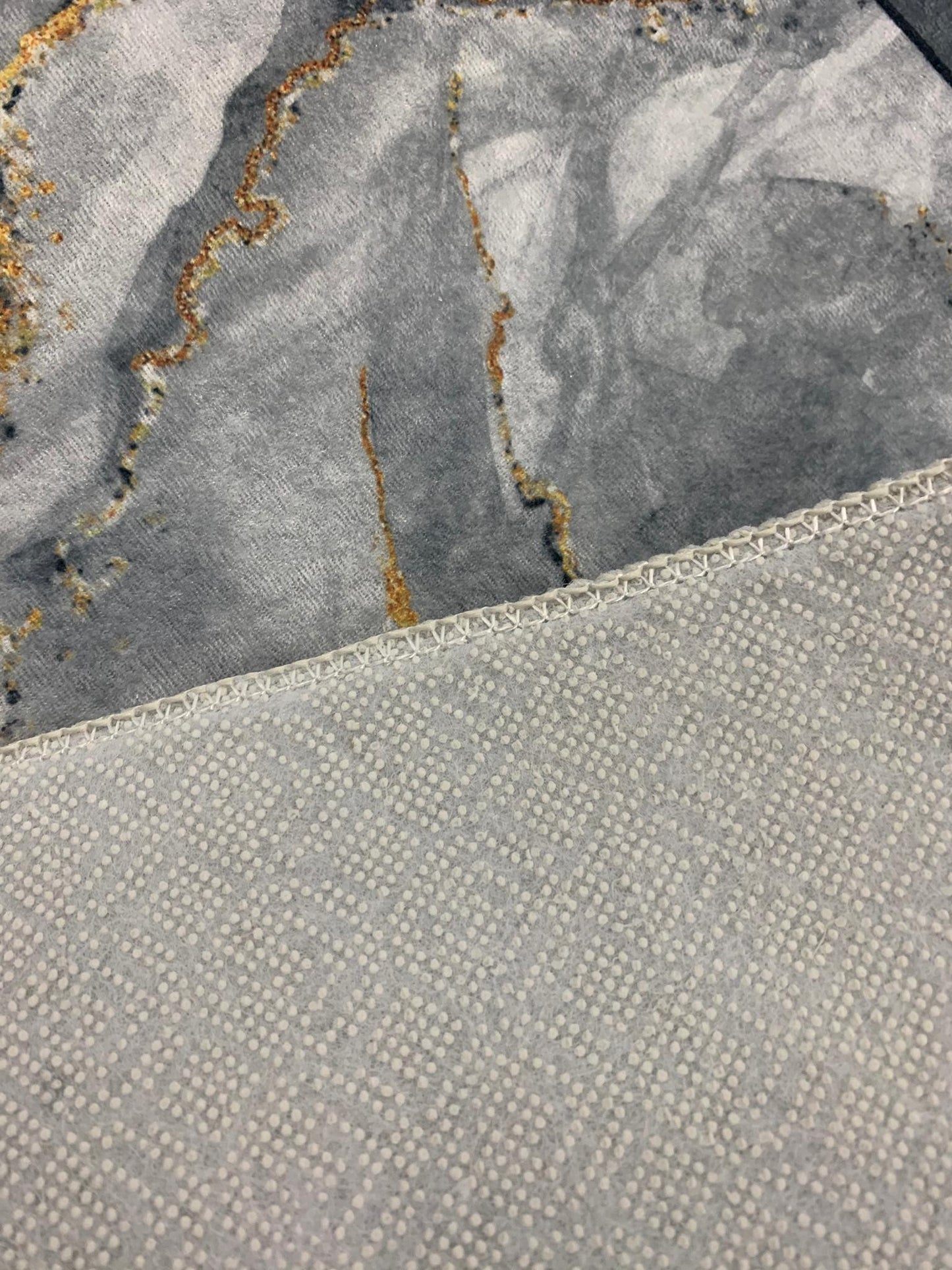 Waschbarer Teppich Sunshine 1131 Grey mit Fransen