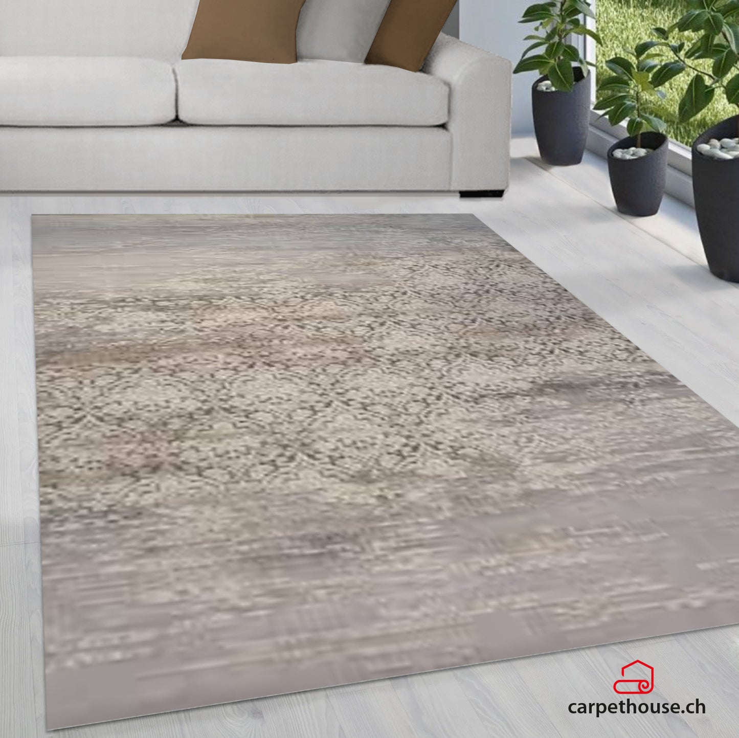 Merinos Teppich Thema Serie 23007 956 braun beige