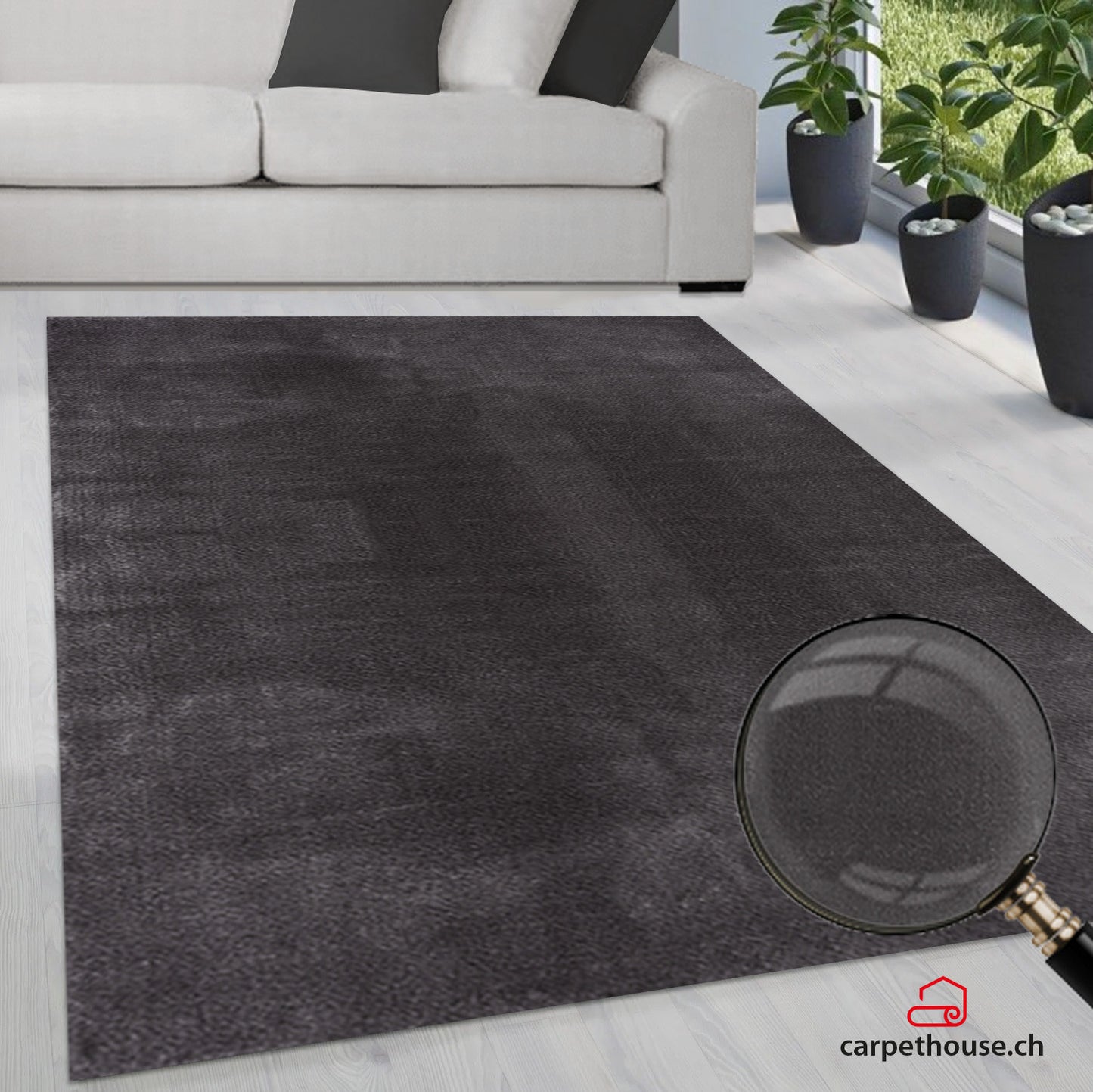Hochflor Teppich– Loft 37 995 Anthrazit