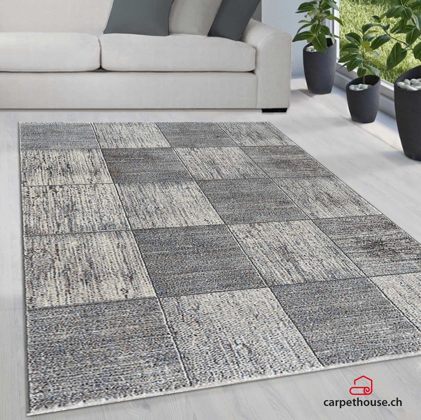 Sirena Moderner Designer Teppich, 56067 110-Grey