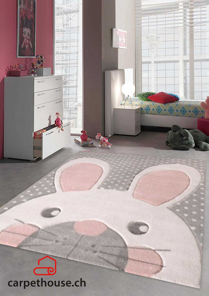Kinderteppich Pastel Kids Hase