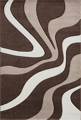 Diamond Designer Teppich Welle braun/h.braun