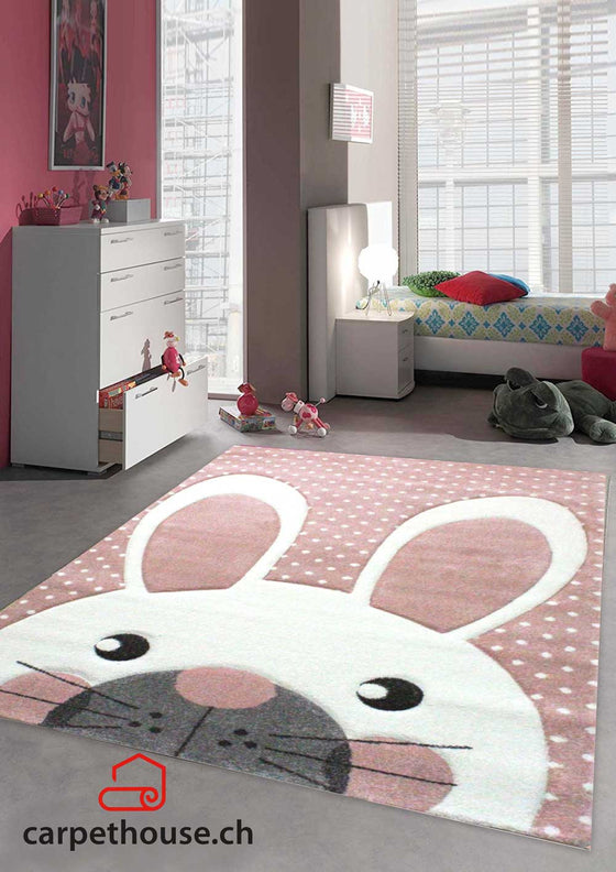 Kinderteppich Pastel Kids Hase