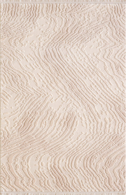 Teppich Günce | Pink | Modernes Acrylteppich mit Fransen