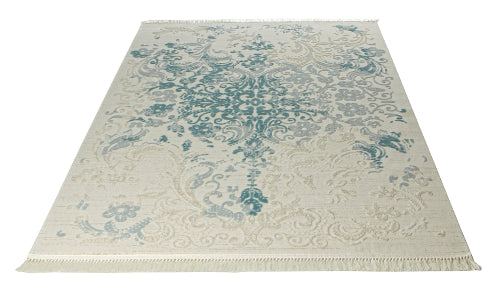 Teppich Abiye 5825 Türkis | Moderner Hoch-Tief Teppich – Carpethouse