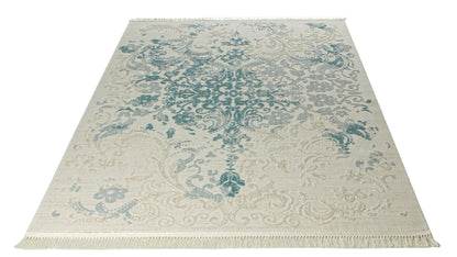 Teppich Abiye 5825 Türkis | Moderner Hoch-Tief Teppich – Carpethouse