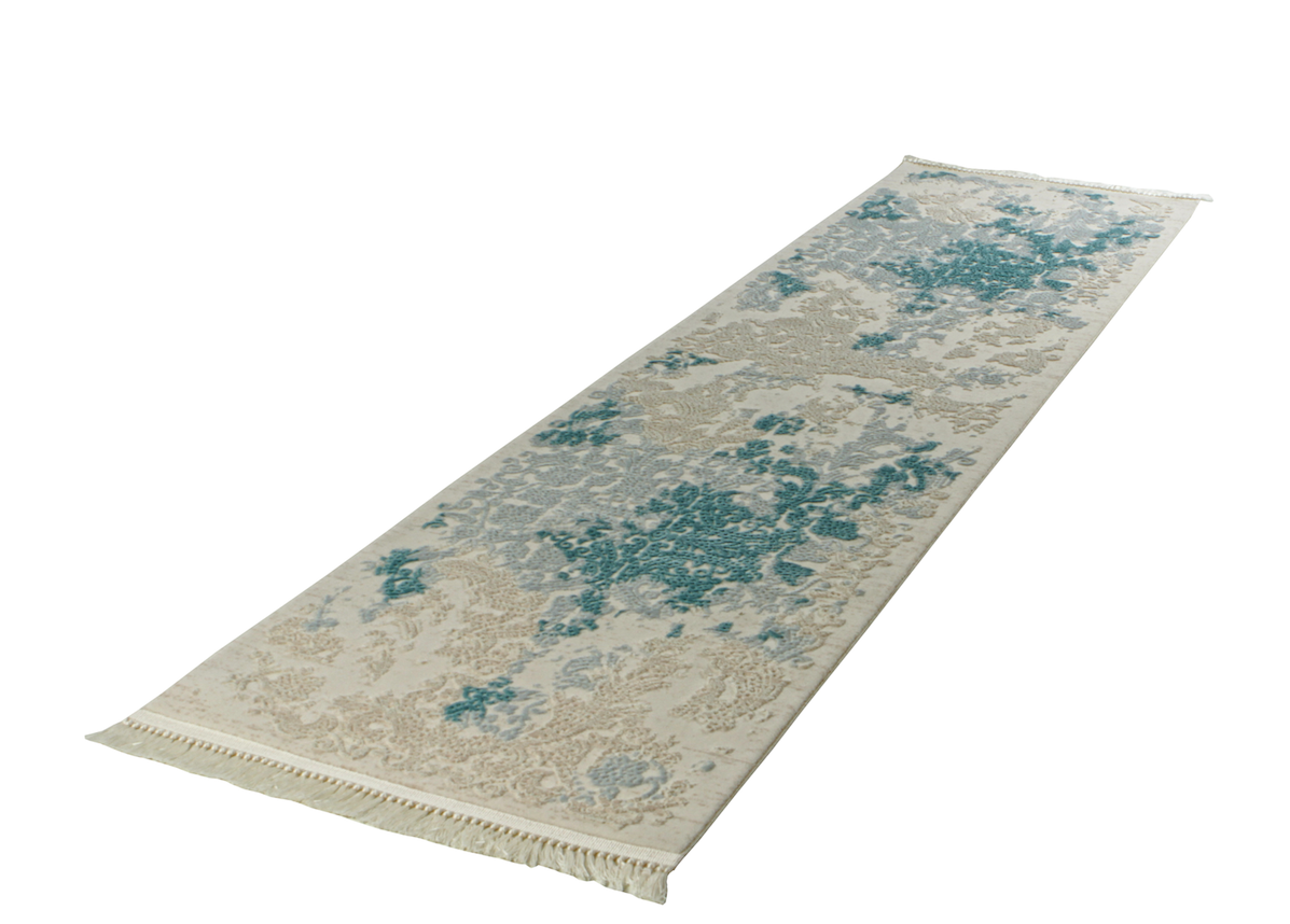 Teppich Abiye 5825 Türkis | Moderner Hoch-Tief Teppich – Carpethouse