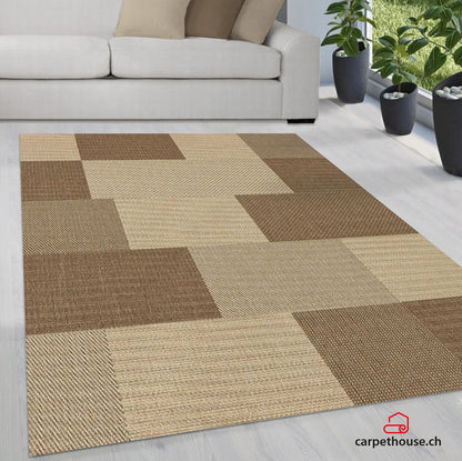 Indoor & Outdoor Kurzflorteppich Brown Beige – Maestro