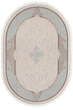 Lade das Bild in den Galerie-Viewer, Sanat Teppich Delüks 6827 Beige mit Fransen
