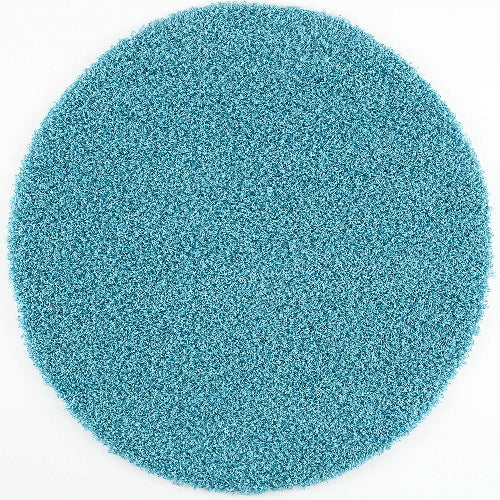Loca New | Aquablau | Hochflorteppich | rund