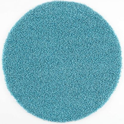 Loca New | Aquablau | Hochflorteppich | rund