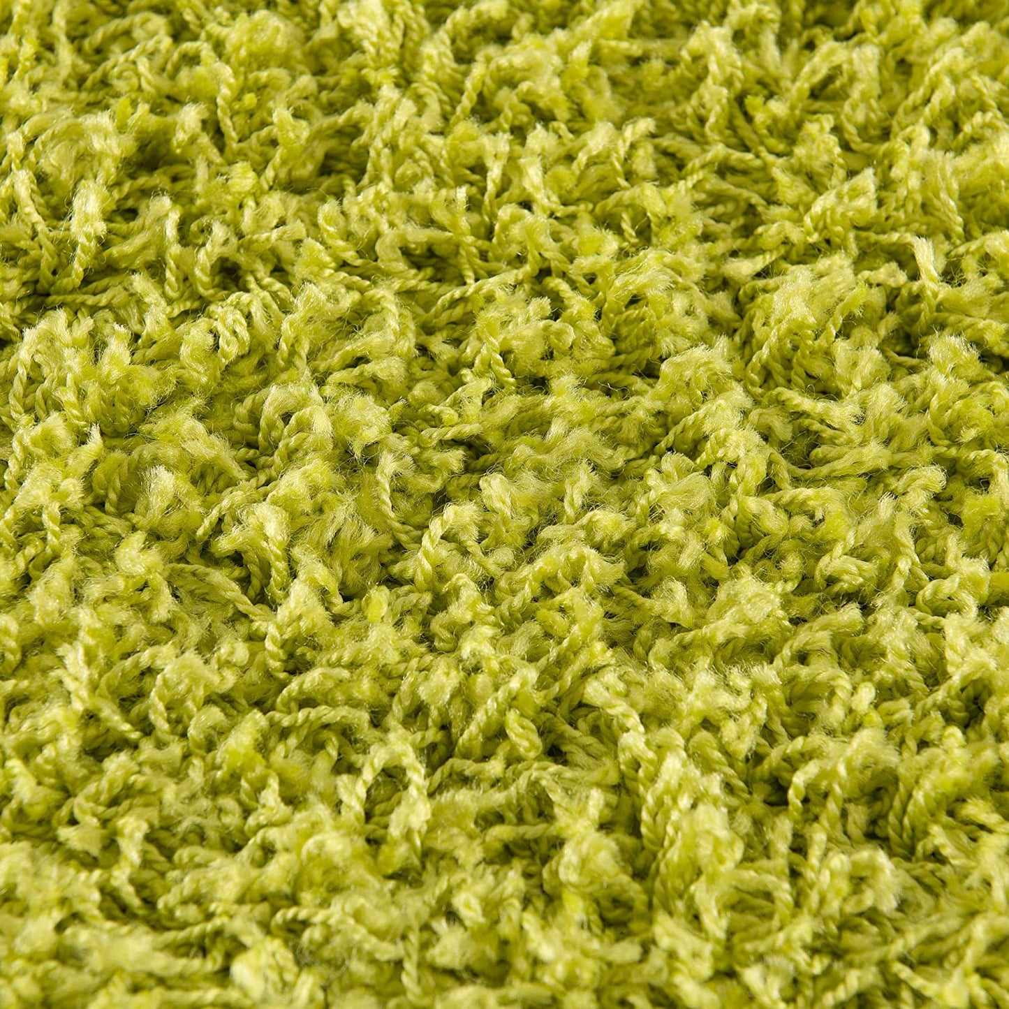 Loca New | Hellgrün | Hochflorteppich | rund