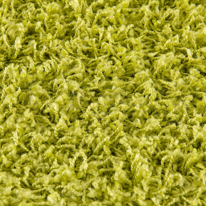 Loca New | Hellgrün | Hochflorteppich | rund