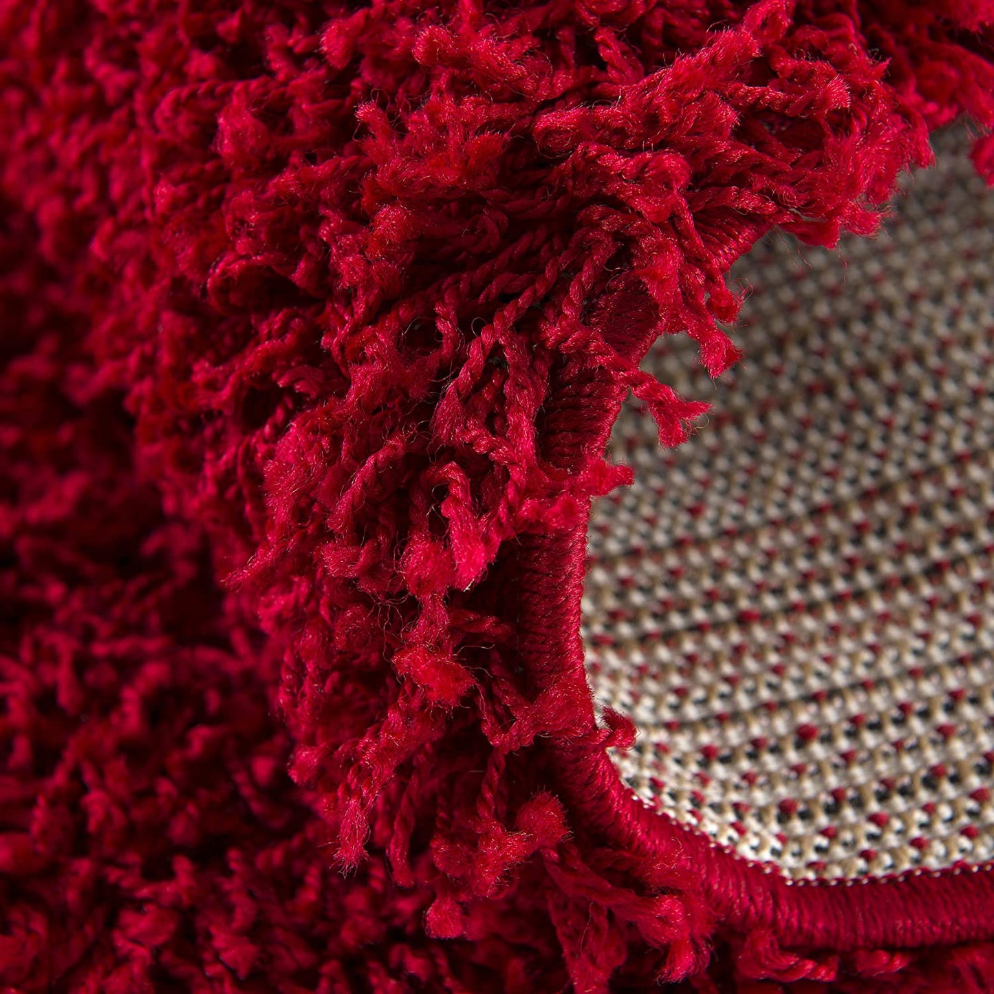 Loca New | Rot | Hochflorteppich | rund
