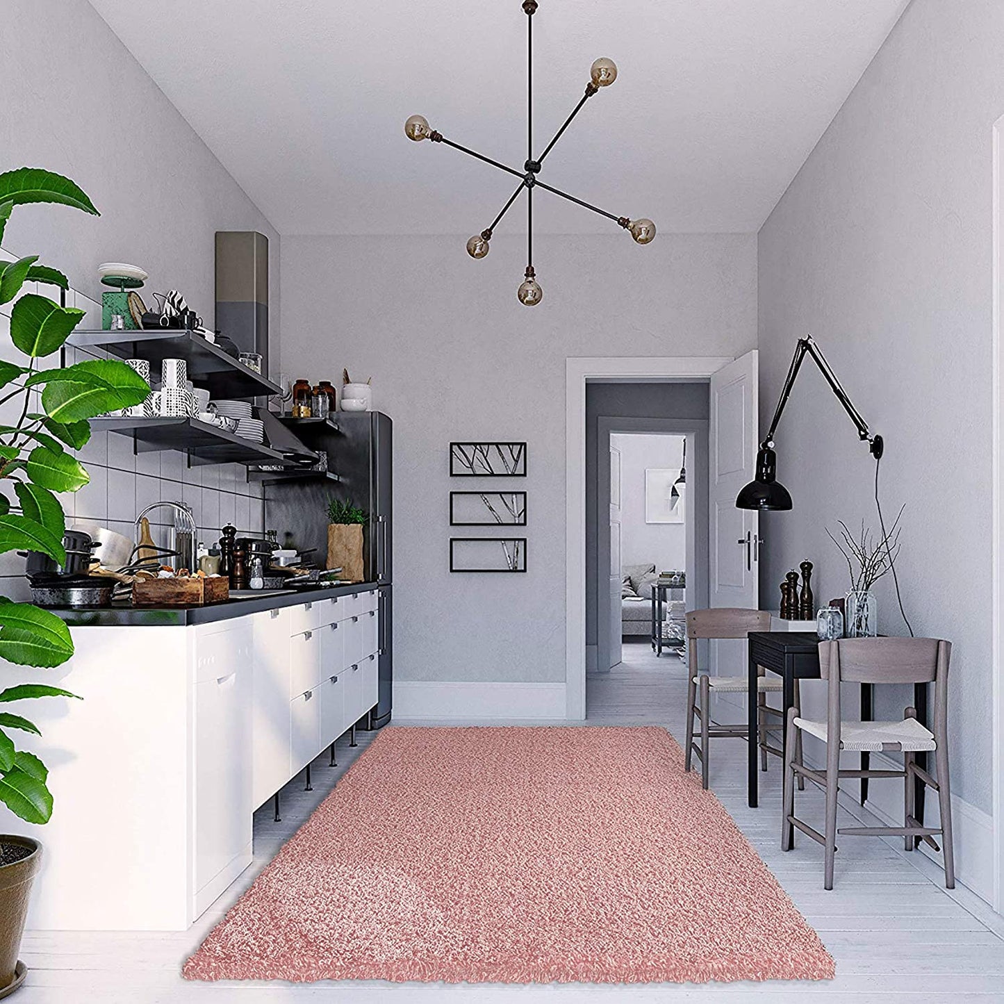 Teppich Loca in Hellrosa