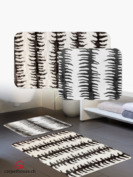 Badematte 2er, Zebra, Kunstleder