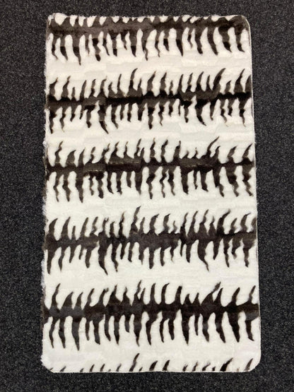 Badematte 2er, Zebra, Kunstleder