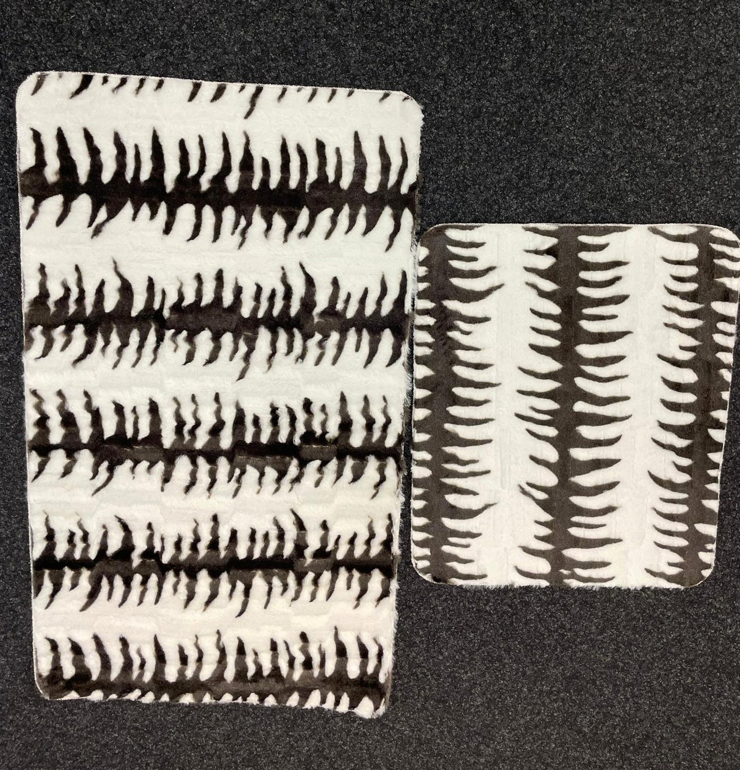 Badematte 2er, Zebra, Kunstleder