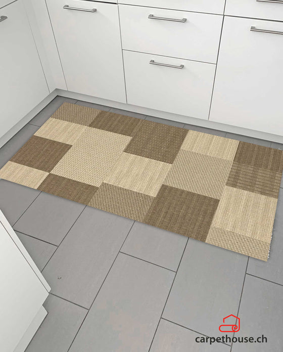 Indoor & Outdoor Kurzflorteppich Brown Beige – Maestro