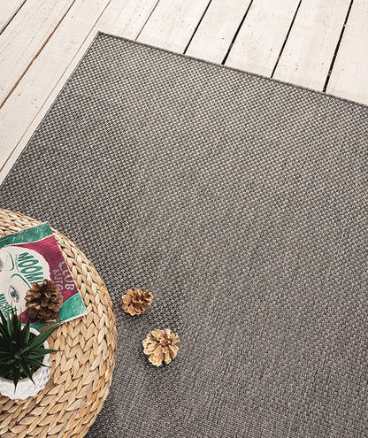 Indoor & Outdoor Kurzflorteppich Anthracite – Maestro