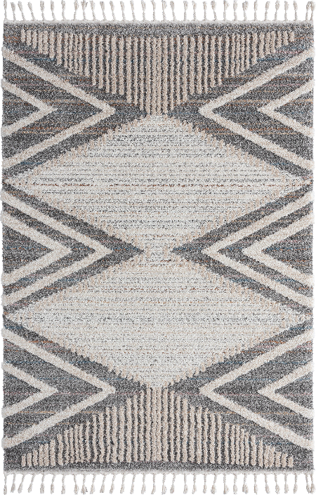 Uvita Teppich Teppich Handmade-Look 3D mit Fransen, 80273 110-Multi